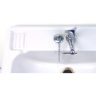 Altes Keramik-Wasch-Becken mit 70er-Jahre Wasserhahn