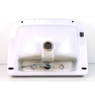 Altes Keramik-Wasch-Becken mit 70er-Jahre Wasserhahn