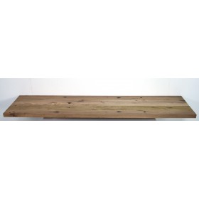 Tischplatte in Waldfarben aus historischem Eichenholz