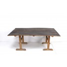 Tischplatte aus historischen Eichenholzdielen