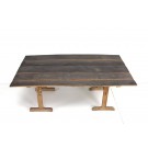 Tischplatte aus historischen Eichenholzdielen