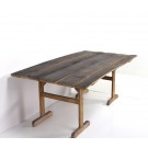 Tischplatte aus historischen Eichenholzdielen