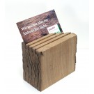 Display aus Altholz für Prospekte