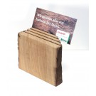 Display aus Altholz für Prospekte