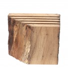 Display aus Altholz für Prospekte