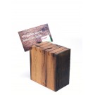 Ständer aus Altholz für Visitenkarten