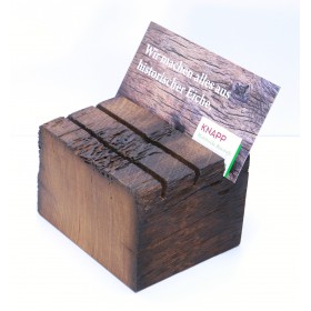 Altholzständer für Visitenkarten und Prospekte, geölt