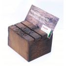 Altholzständer für Visitenkarten und Prospekte, geölt