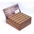 Altholzständer für Visitenkarten und Prospekte