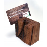 Rustikaler Visitenkartenständer aus alter Eiche 
