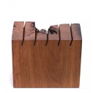 Rustikaler Visitenkartenständer aus alter Eiche 