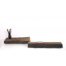 Zwei kleine Mooreichenbohlen als Set