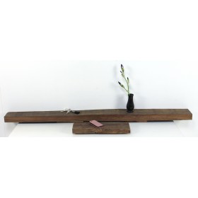 2er Regalbohlen-Set aus Mooreiche und historischer Eiche