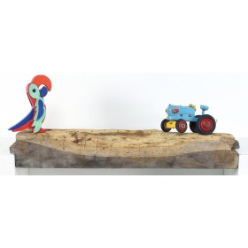 Antike rustikale Eichenbohle