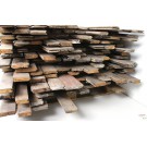 Eine Palette schmale, historische Eichenbretter