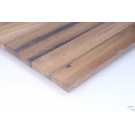 Gespachtelt, hell geölt, und geschliffen oder gebürstet: Maßgefertigte Tischplatte Eiche Altholz