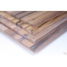 Gespachtelt, hell geölt, und geschliffen oder gebürstet: Maßgefertigte Tischplatte Eiche Altholz