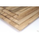 Gespachtelt, lackiert und geschliffen oder gebürstet: Maßgefertigte Tischplatte Eiche Altholz