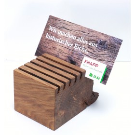 Visitenkartenständer aus alter Eiche, geölt