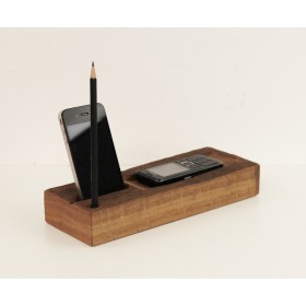 Handyhalter aus antikem Eichenholz Nr. 3