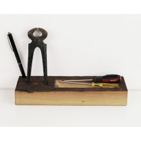 Handyhalter aus antikem Eichenholz Nr. 9